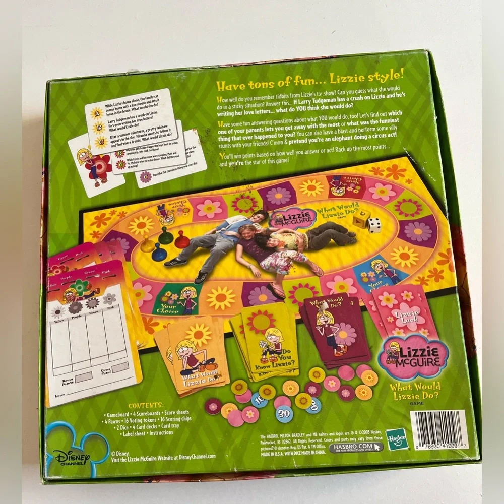 Vintage ‘03 Milton Bradley Lizzie McGuire: What Would Lizzie Do? Board Game TV